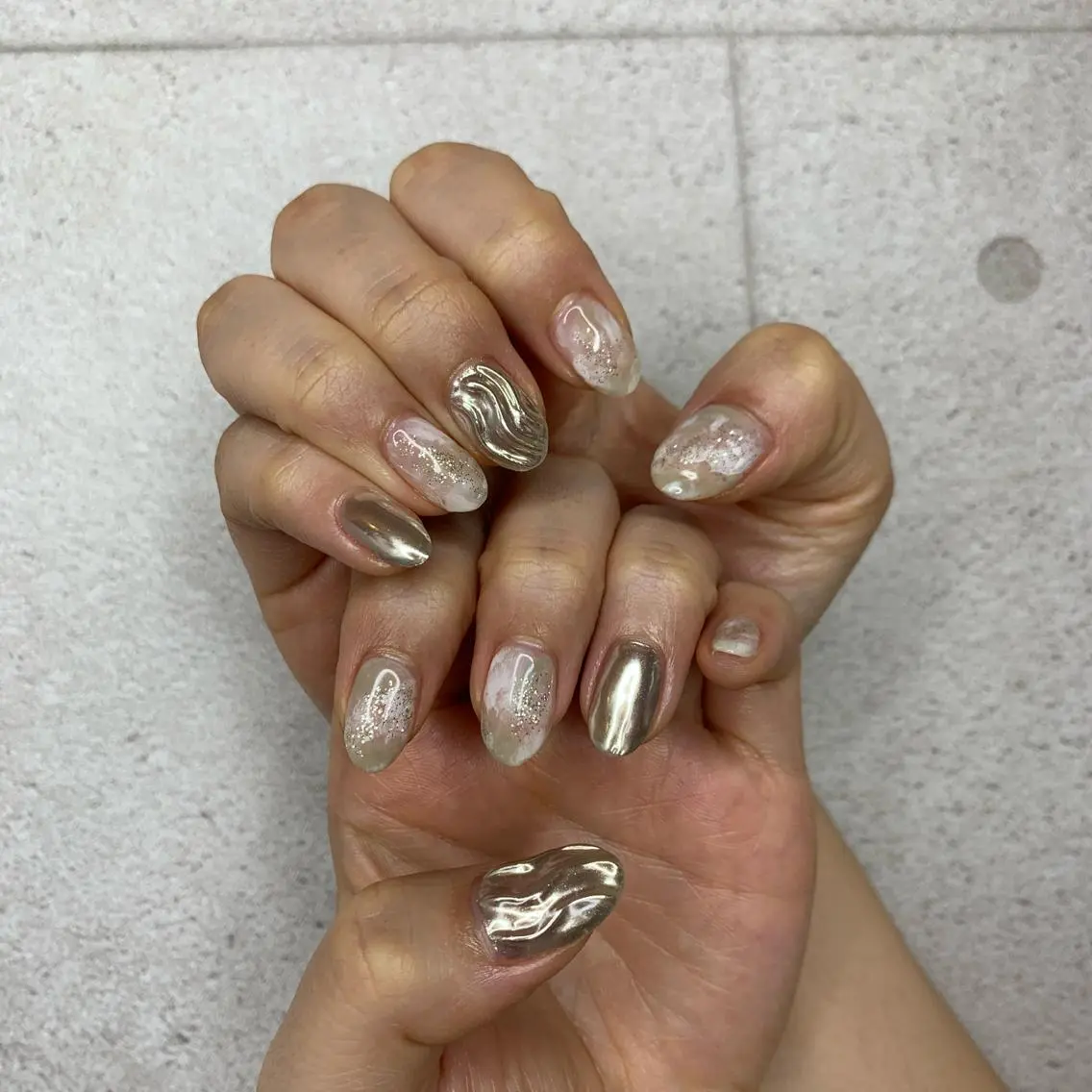 ネイル 持ち込み ニュアンスネイル Imyme mine Rioのネイルデザイン