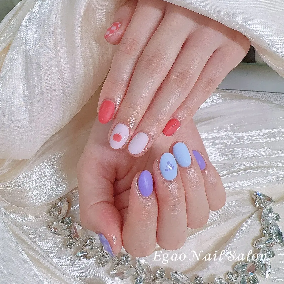 ネイル フットネイル ジェルネイル 韓国ネイル マグネットネイル メンズネイル EGAO NAIL 錦糸町店のネイルデザイン
