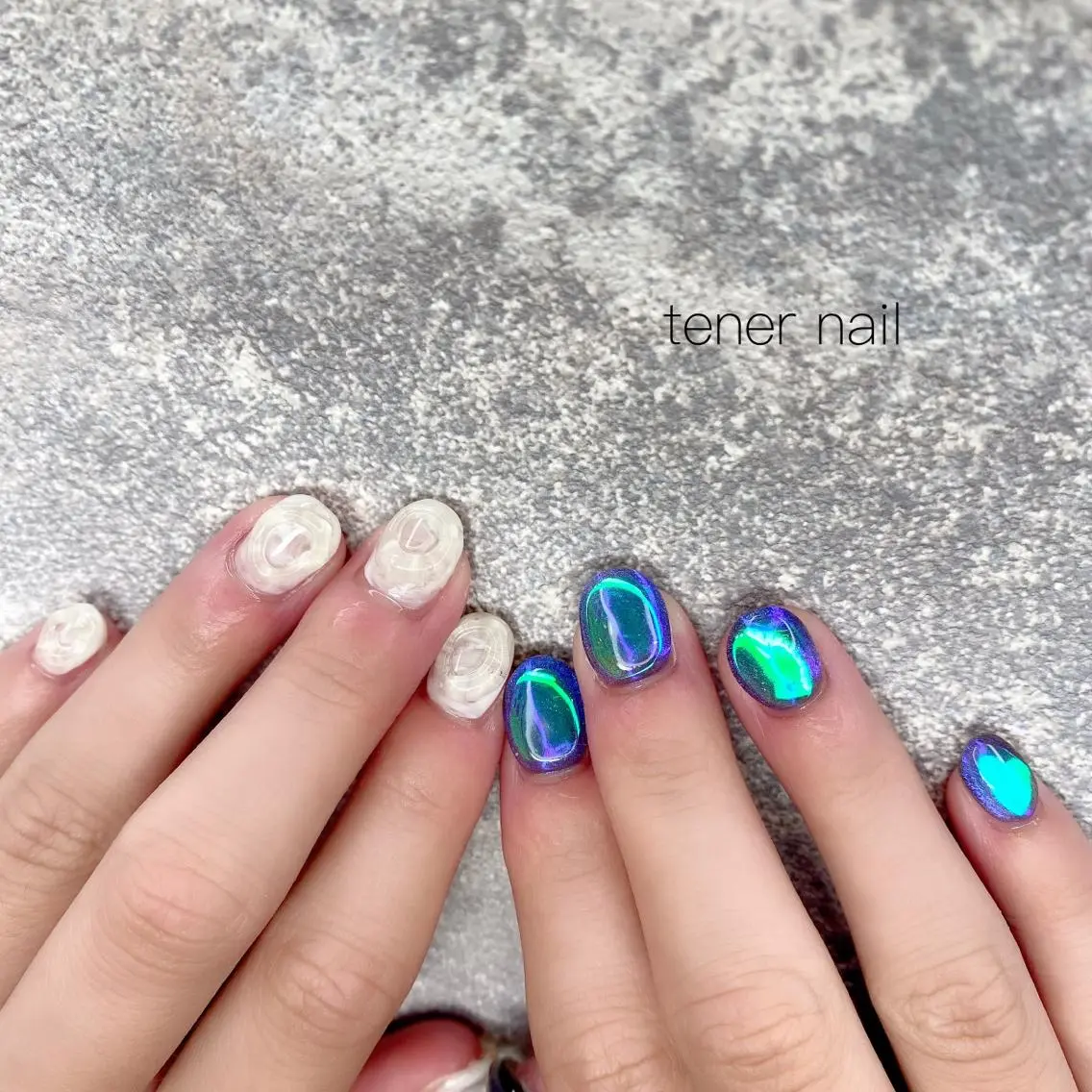 ネイル 氷ネイル・うるうるネイル テネルネイル tener nailのネイルデザイン