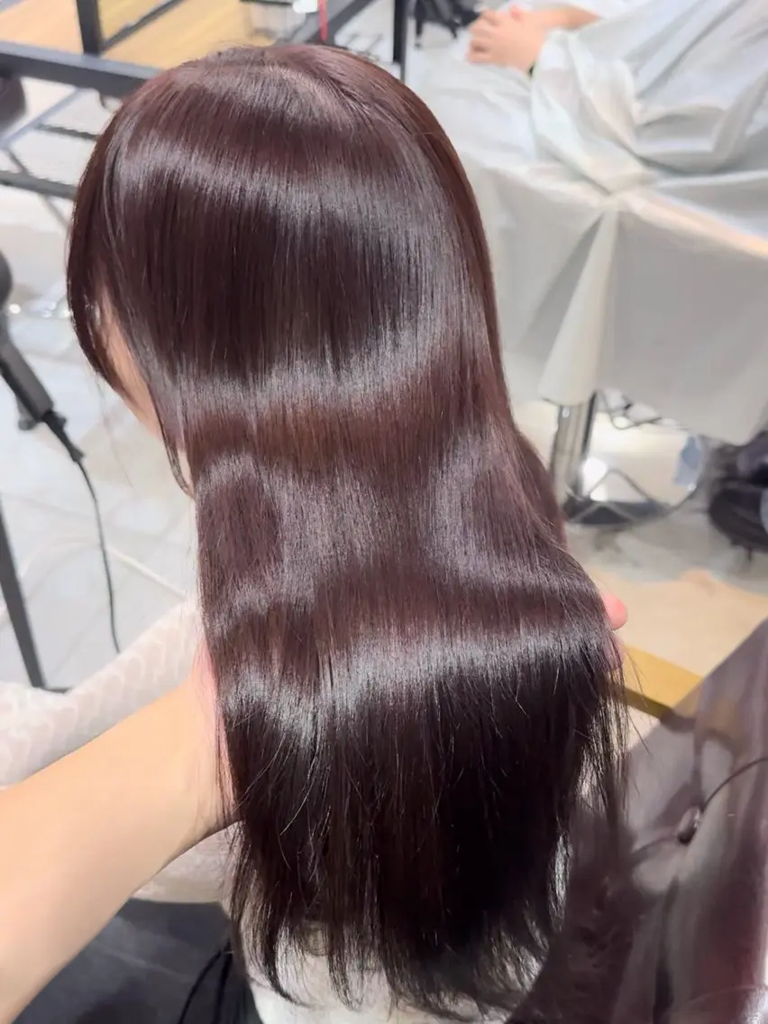 ロング カラー ヘアカラー 🤍透明感ワンカラー /HARUNA🤍のヘアスタイル