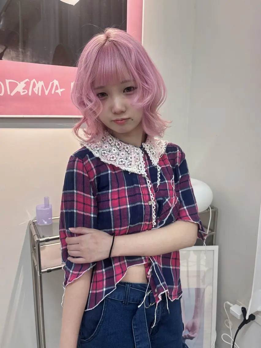 ミディアム ヘアカラー miteゆい カラーモデル募集のヘアスタイル