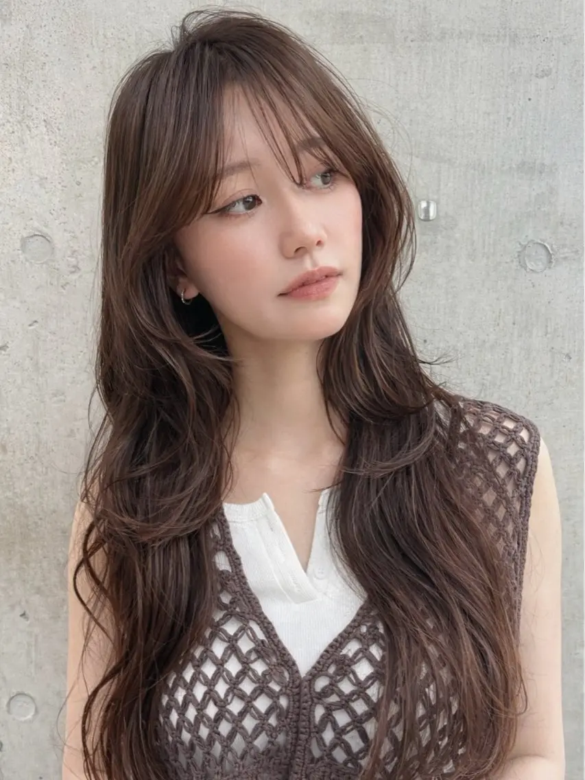 ロング カット ヘアカラー トリートメント 恵比寿韓国レイヤー× 艶透明感カラー大場のヘアスタイル