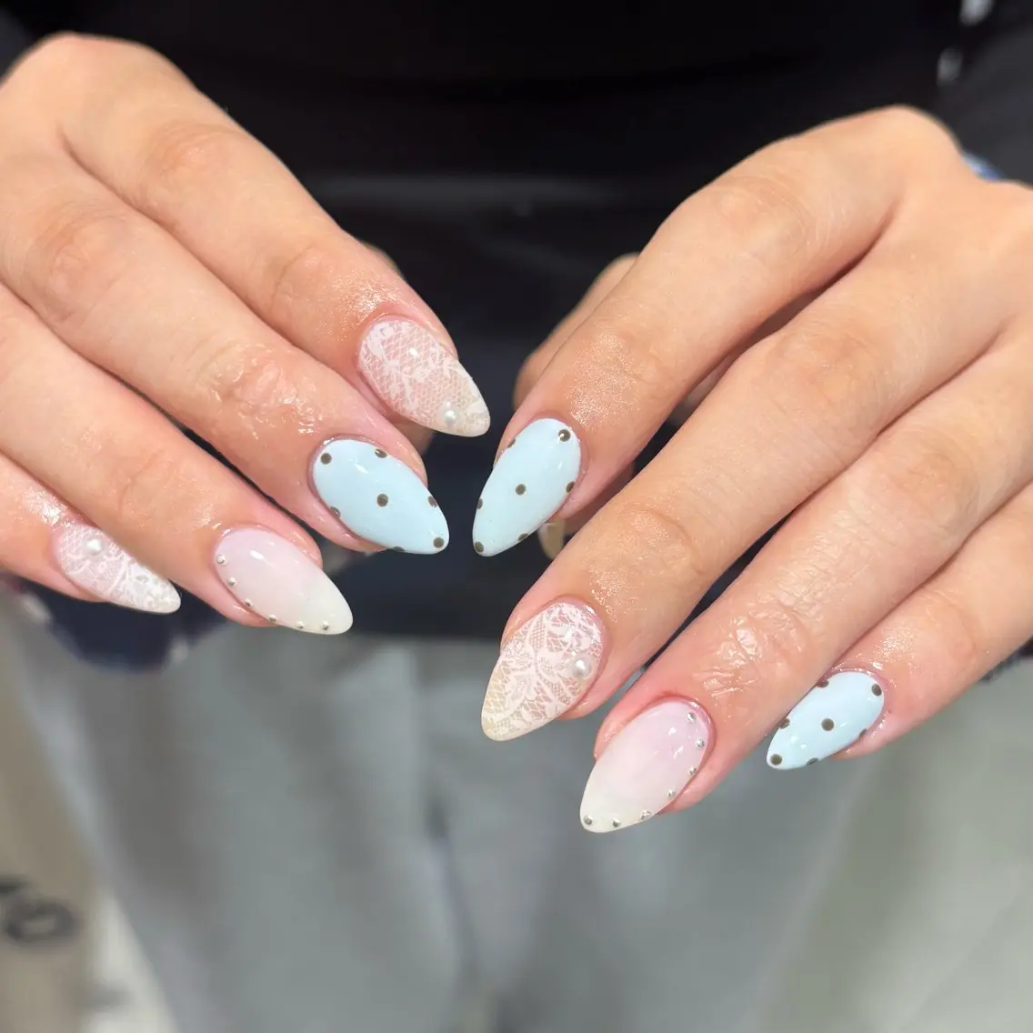 ネイル ドット レース 持ち込み モデル様募集中♡ Kokomi🍮のネイルデザイン