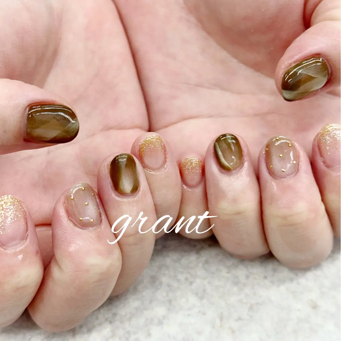 ネイル マグネットネイル 冬ネイル nailsalon grantのネイルデザイン