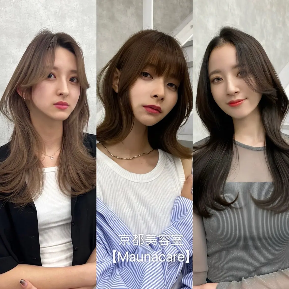 ロング カラー ロングレイヤー ボブ くびれヘア 韓国風ヘア レイヤーカット レイヤー/艶カラー /韓国ヘア/高松のヘアスタイル