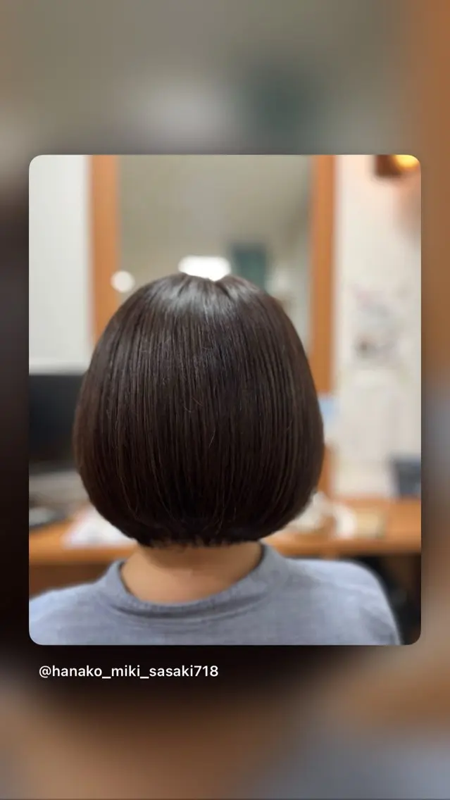 ミディアム カラー 佐々木 美希のヘアスタイル