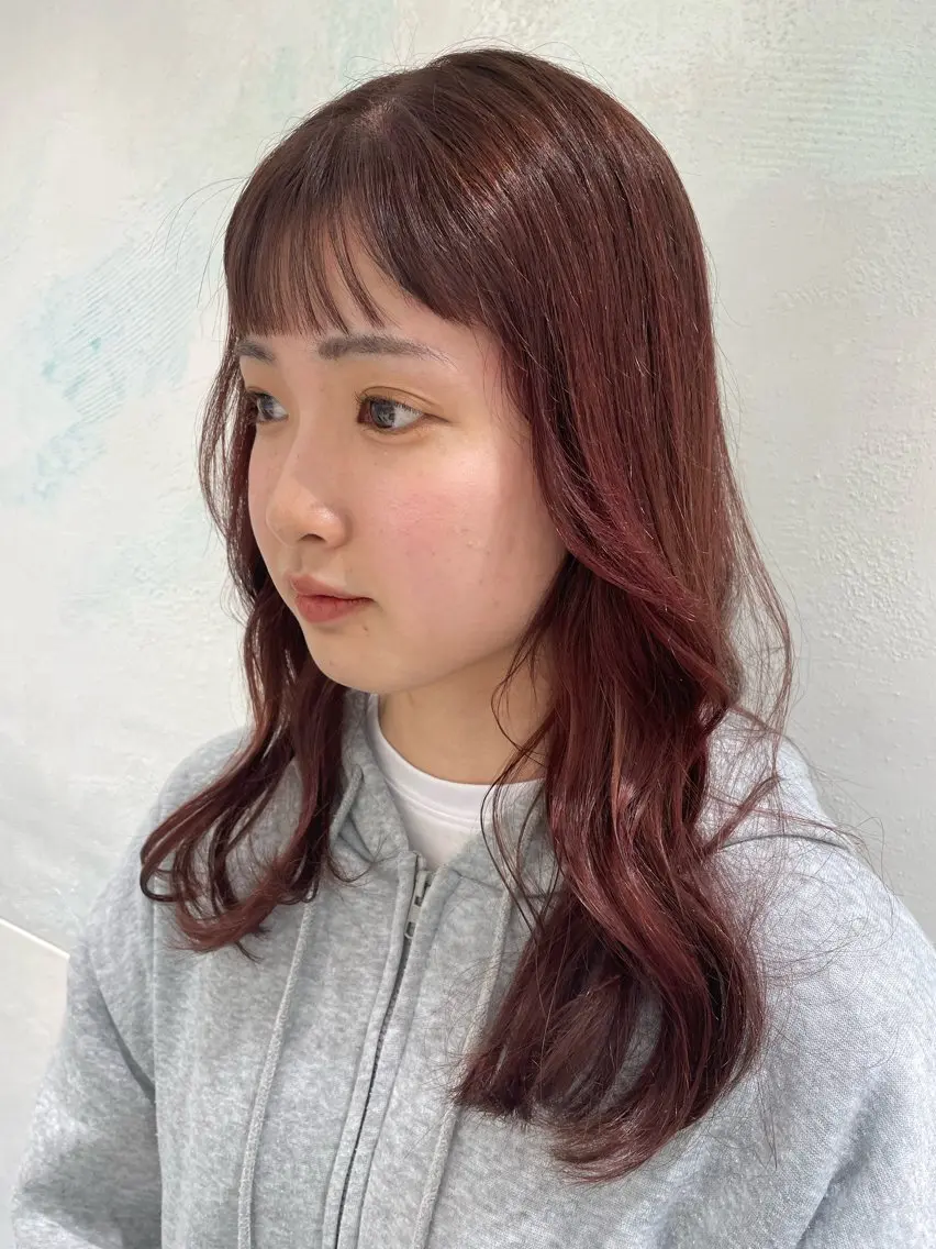 ロング カラー ヘアアレンジ オン眉 🌟当日予約OK🌟 西野楓加のヘアスタイル