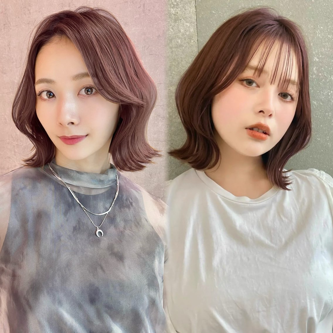 ミディアム カラー カット ヘアカラー トリートメント ❣️縮毛矯正/ボブ /カラー/渡部晃輝のヘアスタイル