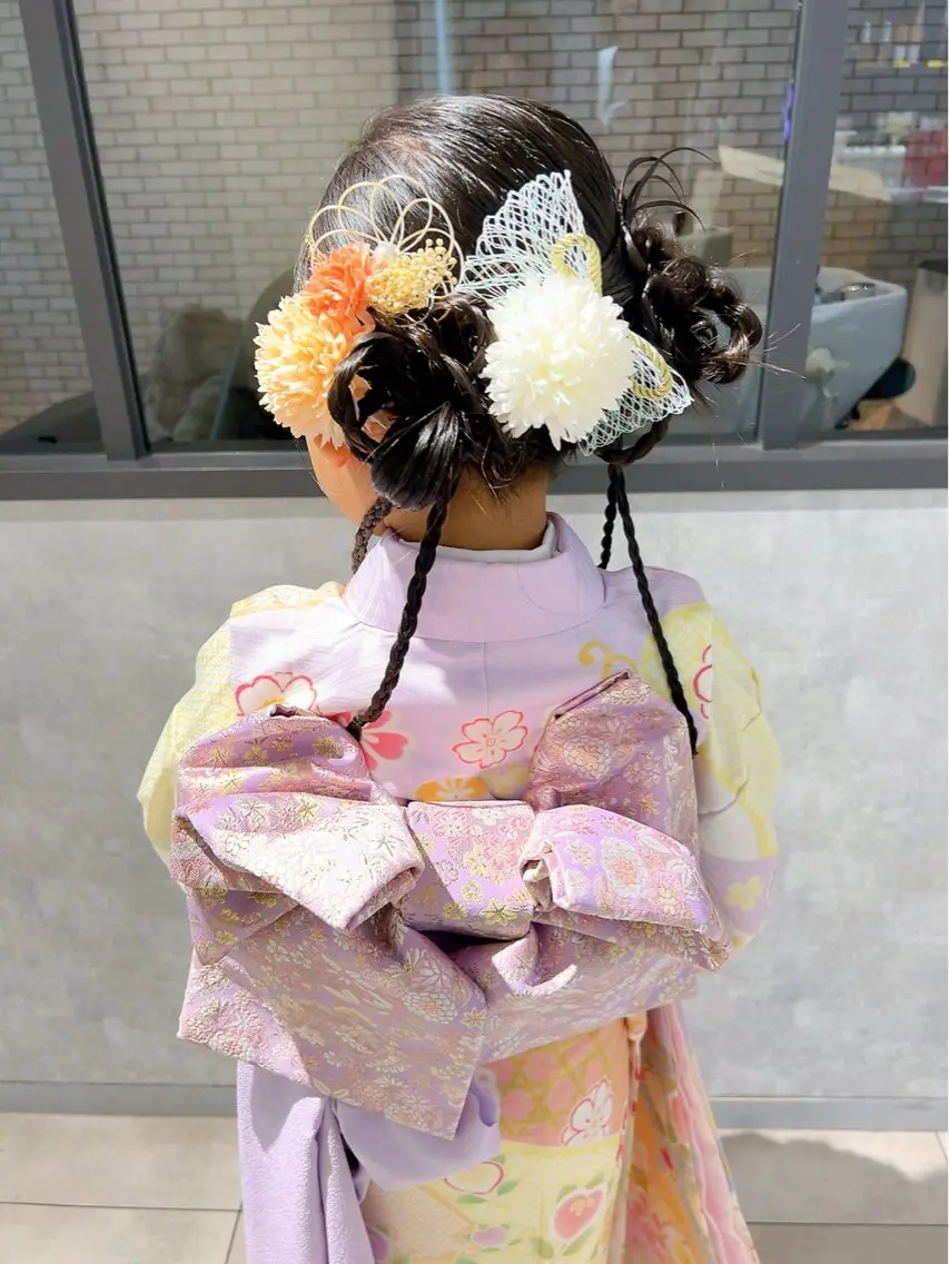 ヘアアレンジ 着物ヘア 卒業式のヘアスタイル 髪飾り ヘアセット 池田 みのりのヘアスタイル