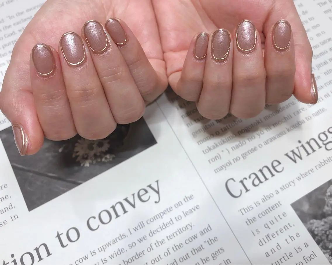 ネイル ミラーネイル オフィスネイル ハンドネイル saki_ nail heronのネイルデザイン