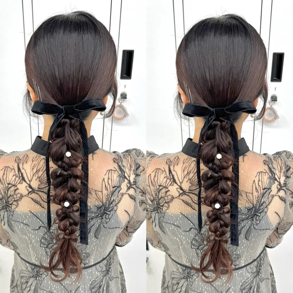 ロング ヘアアレンジ ヘアセット ヘアメ🎀ハイトーン 🩵エクステ🪄しほのヘアスタイル
