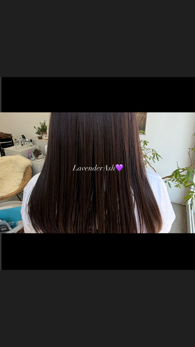 セミロング カラー ヘアカラー Lukia みなみのヘアスタイル