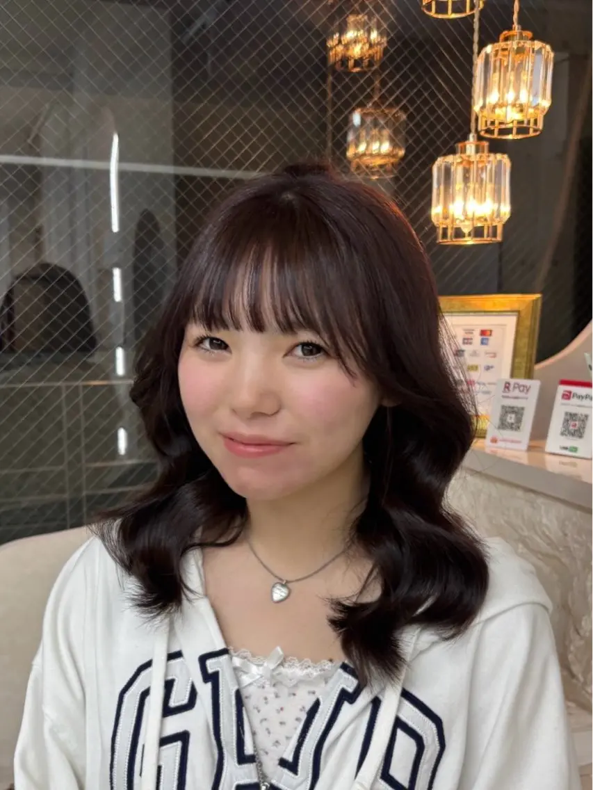 ミディアム カラー ヘアカラー トリートメント XELM高崎 nearaのヘアスタイル