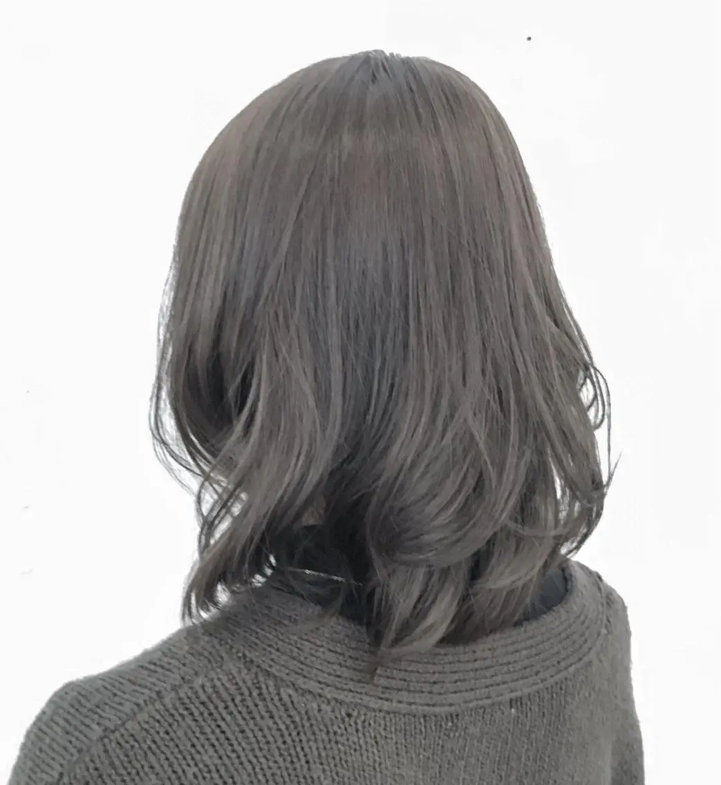 ミディアム カラー アッシュ ミント ヘアカラー トミタ アツシのヘアスタイル