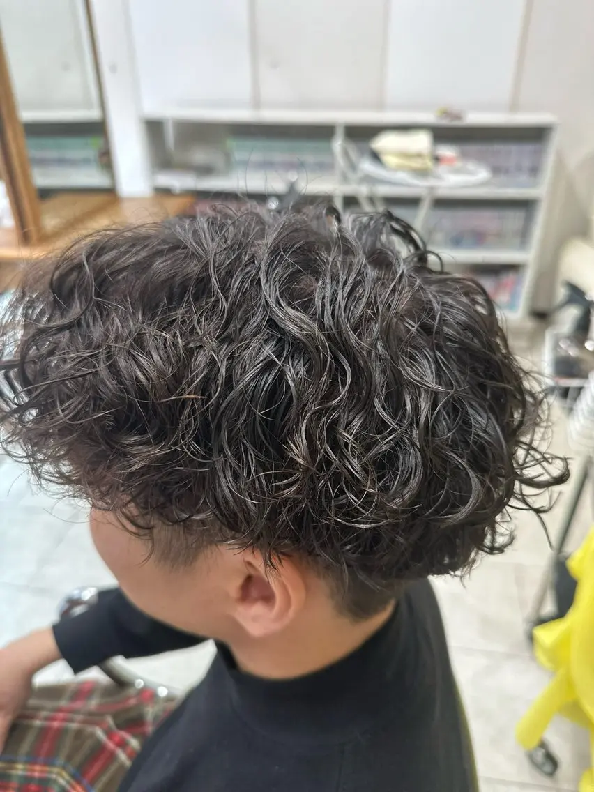 パーマ メンズ メンズパーマ スパイラルパーマ 長谷川 誠志のヘアスタイル