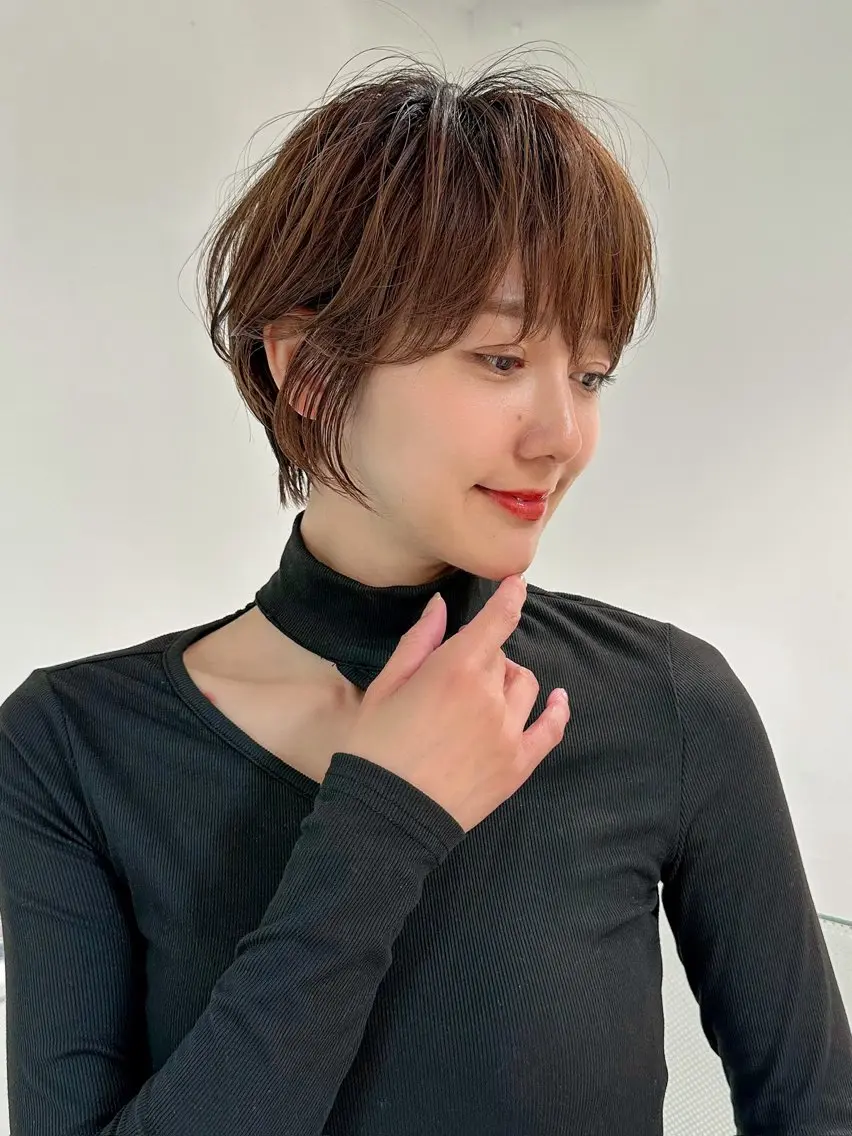 ショート ショートヘア カット ヘアカラー トリートメント ヘッドスパ 縮毛矯正/レイヤー taiga🐯のヘアスタイル
