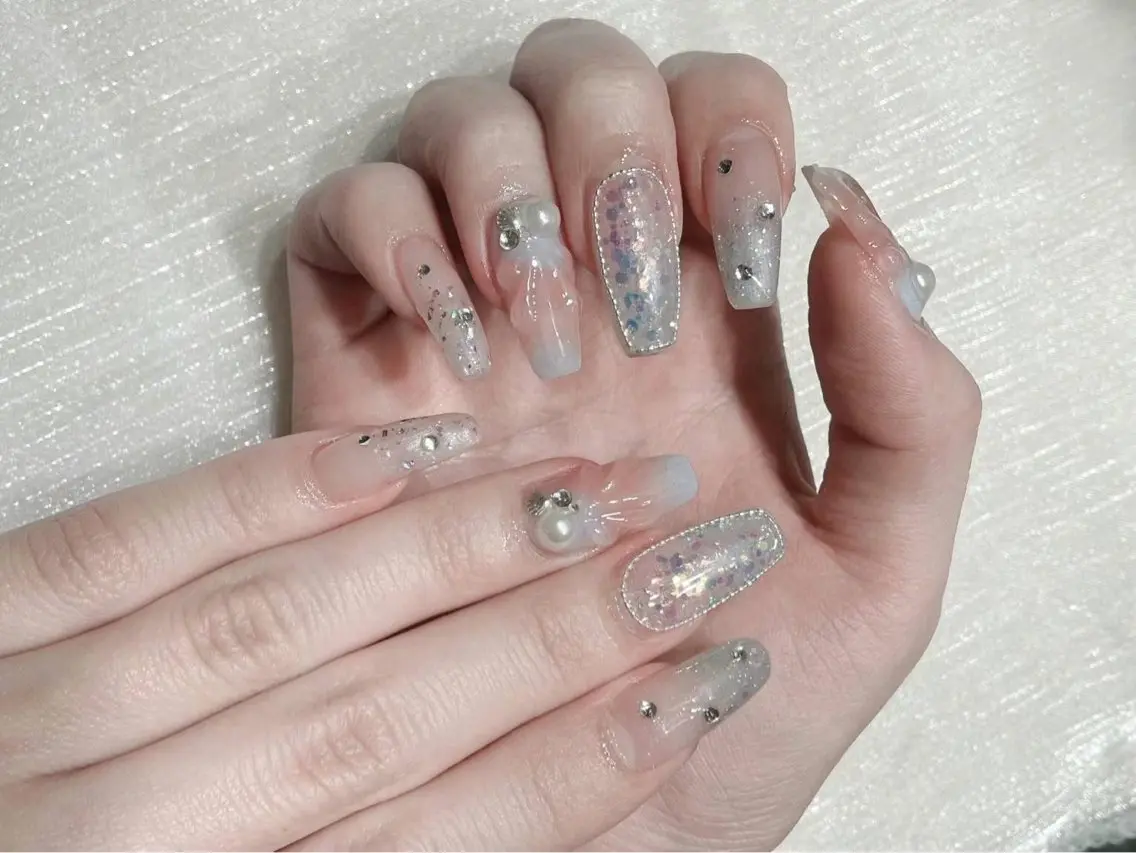ネイル アートネイル フラワーネイル フットネイル ジェルネイル グラデーション babarla Nailのネイルデザイン