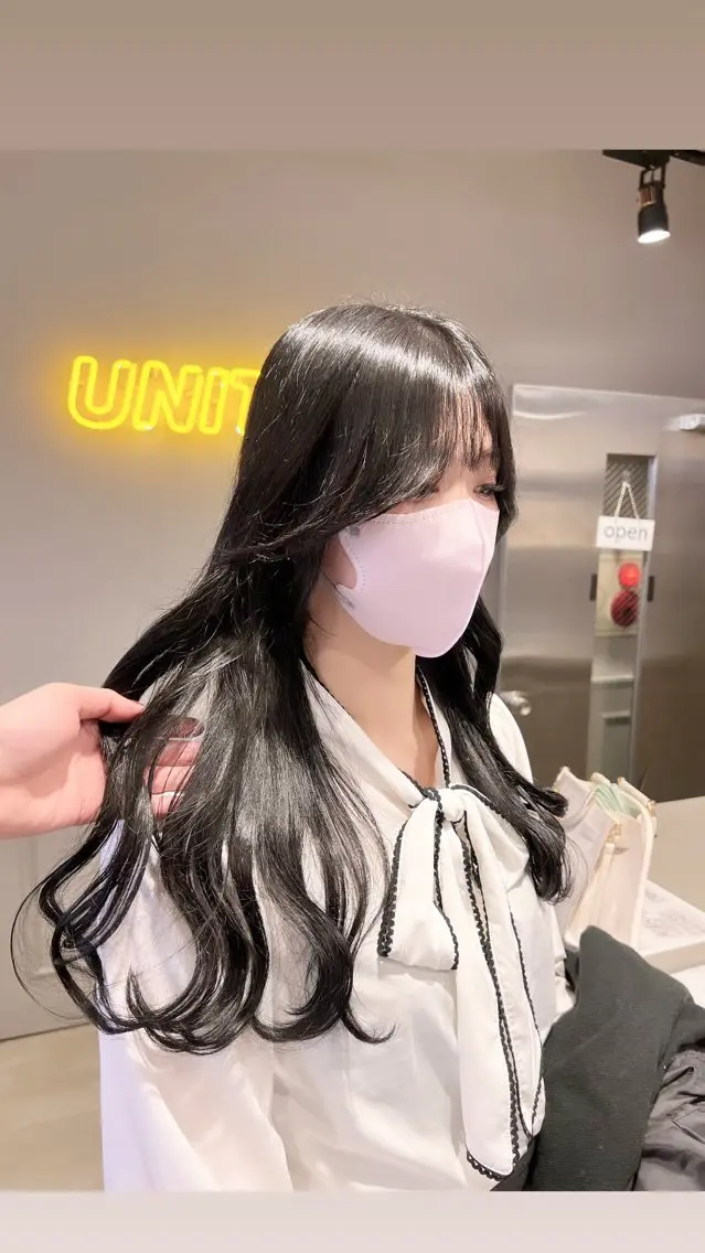ロング カラー パーマ ヘアアレンジ メンズ 上品＆韓国風 🥀海心🥀のヘアスタイル