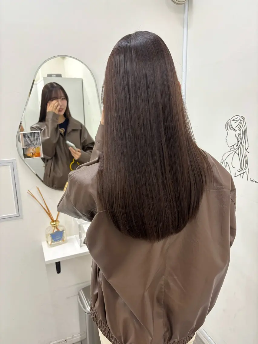 セミロング カラー ヘアカラー トリートメント 似合わせ美髪ヘア✨ 天王寺．阿倍野🌈のヘアスタイル
