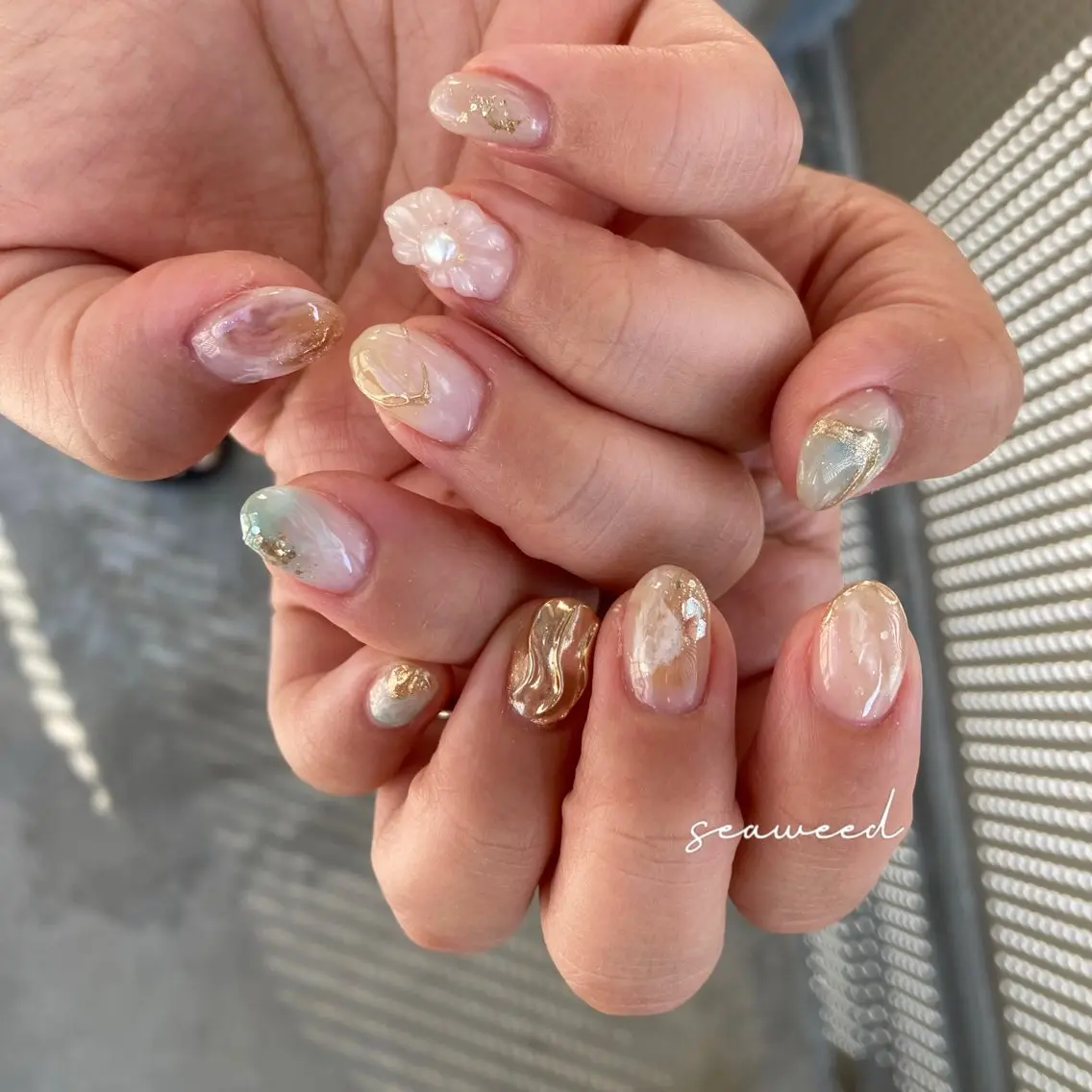 ネイル ぷっくりネイル seaweed nailのネイルデザイン