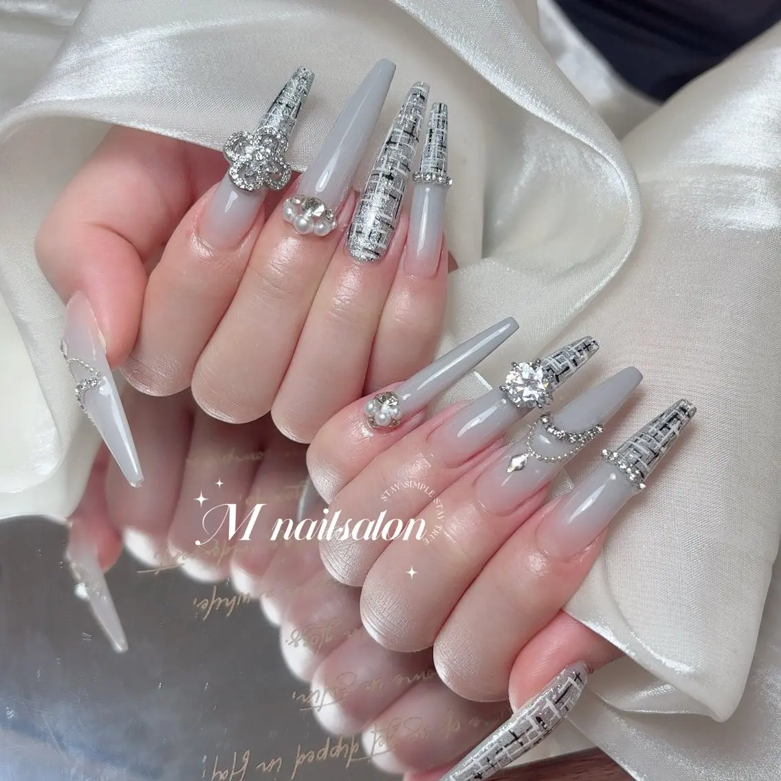 ネイル ハンドネイル M🌷nail 長さだし専門店のネイルデザイン