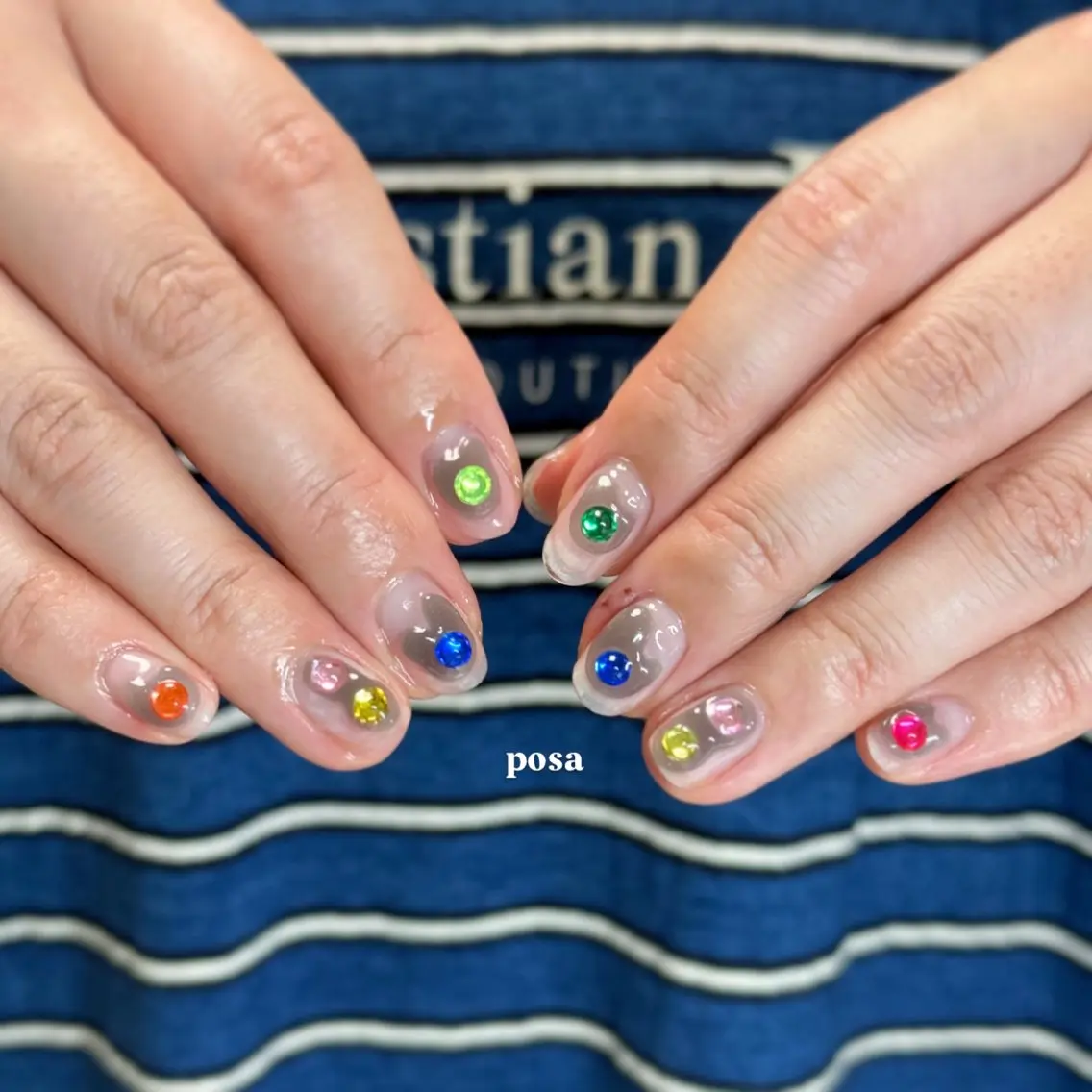 ネイル シンプルネイル ハンドネイル posa nail モエミのネイルデザイン