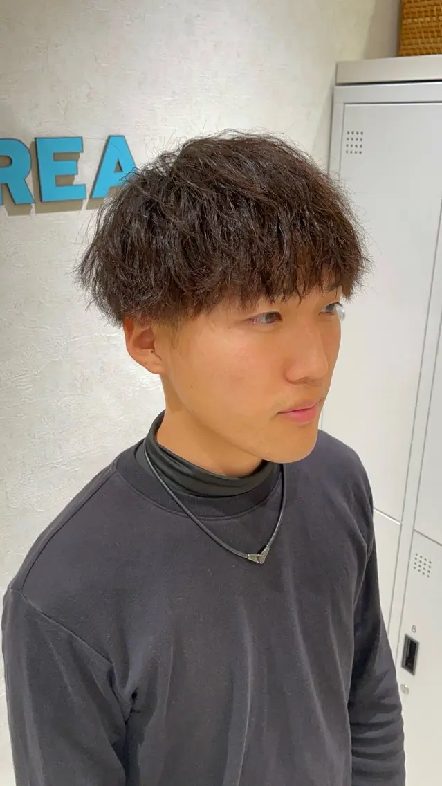 パーマ メンズ Alen🐶🐾/海 外風/グレージュ🩶のヘアスタイル