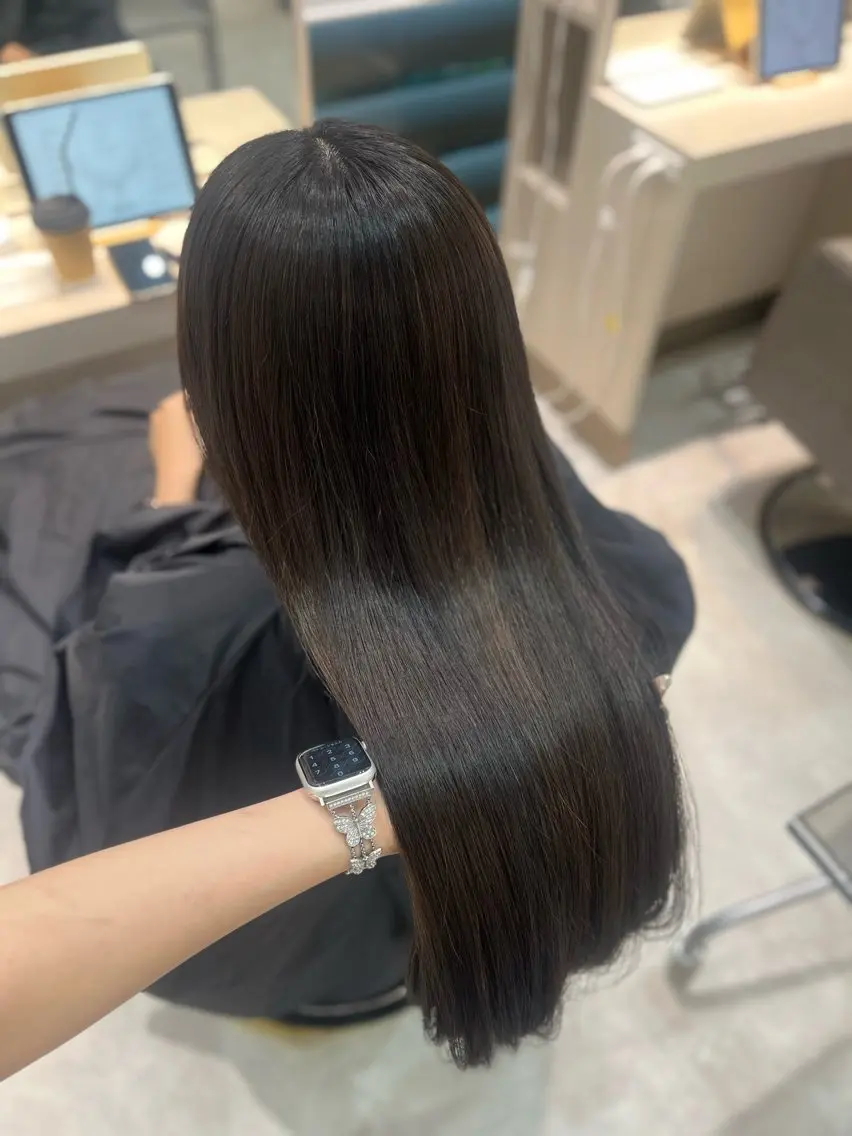 ロング ヘアカラー トリートメント 佐倉七彩/ 上品艶カラー/渋谷のヘアスタイル