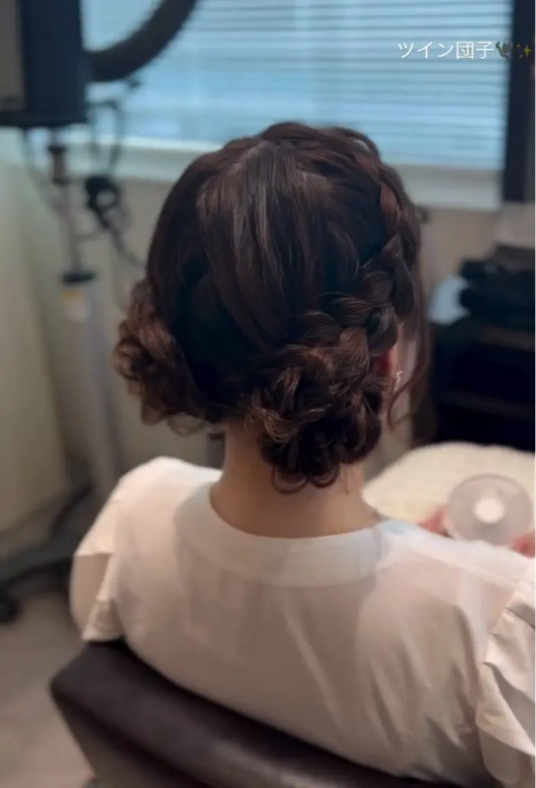 ロング お団子ヘア ヘアセット 🫧六本木ヘアセット /ももか🫧のヘアスタイル