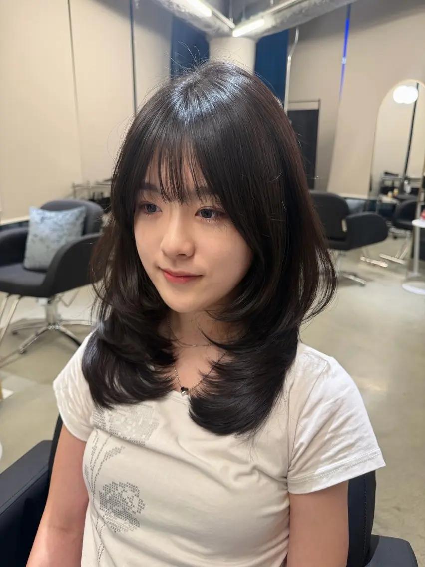 ミディアム caho／大阪梅田 韓国ヘア♡のヘアスタイル