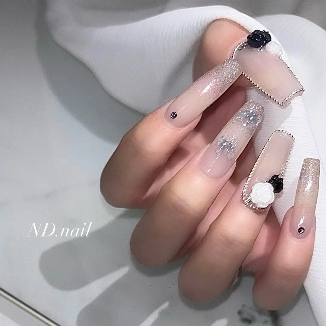 ネイル 長さ出し ハンドネイル toyvenail kotone 川越のネイルデザイン