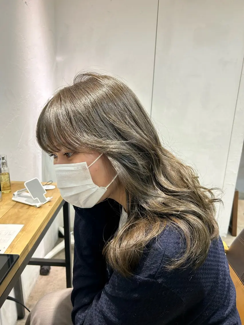 ミディアム カラー ブリーチ 透明感カラー ブリーチなしカラー カット ヘアカラー ❕マンツーマン施術❕ 🍊Moemiのヘアスタイル