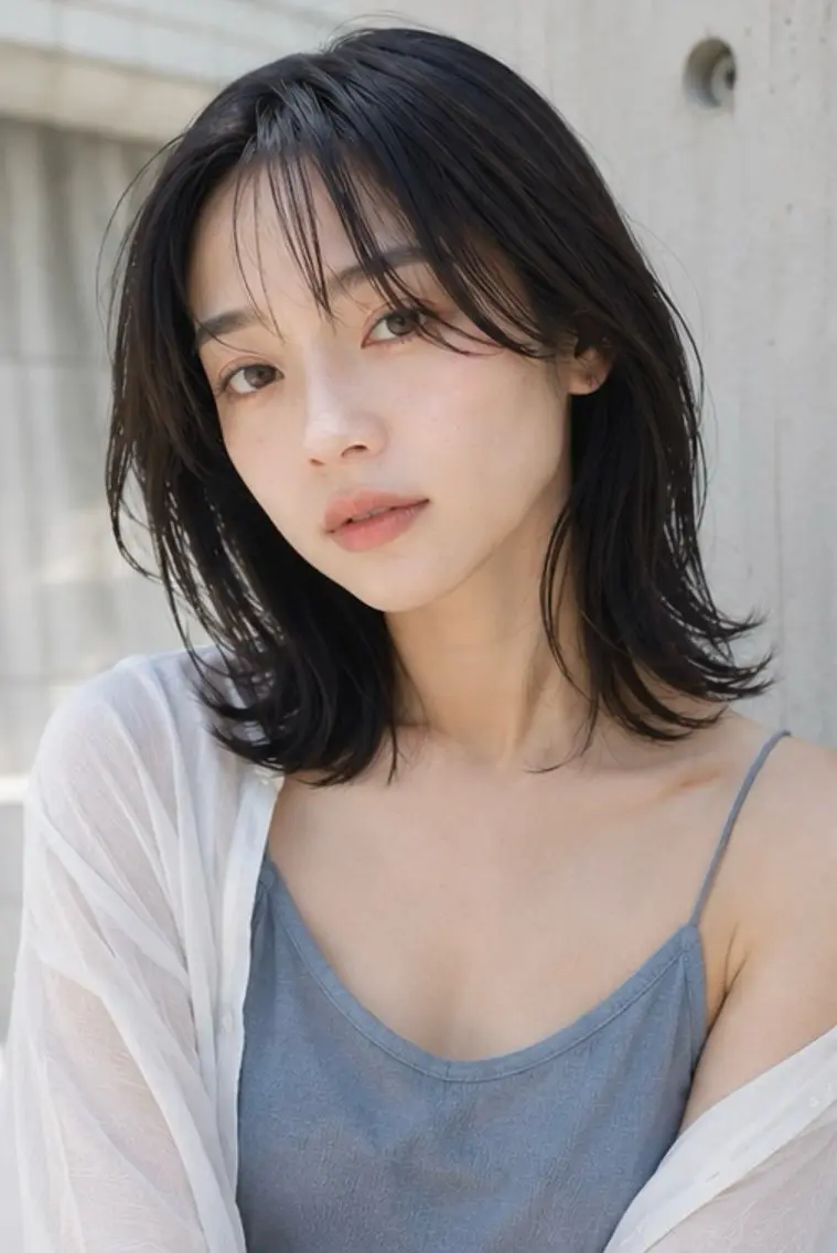 ミディアム カラー カット ヘアカラー トリートメント Garden 浅草蔵前のヘアスタイル