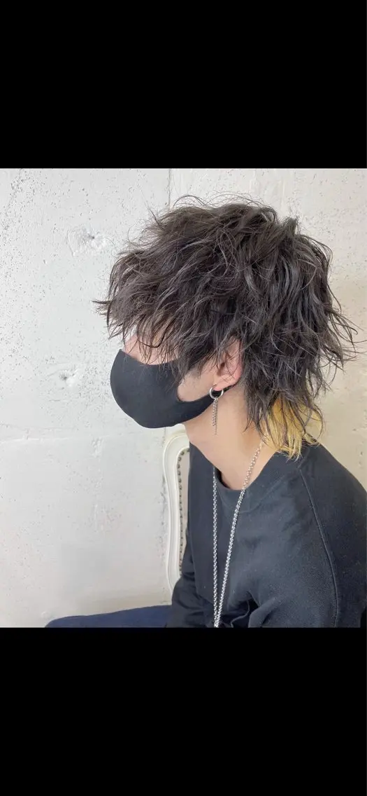 メンズ メンズインナーカラー メンズウルフカット ウルフカット NEXTzer0 メンズカット/パーマのヘアスタイル
