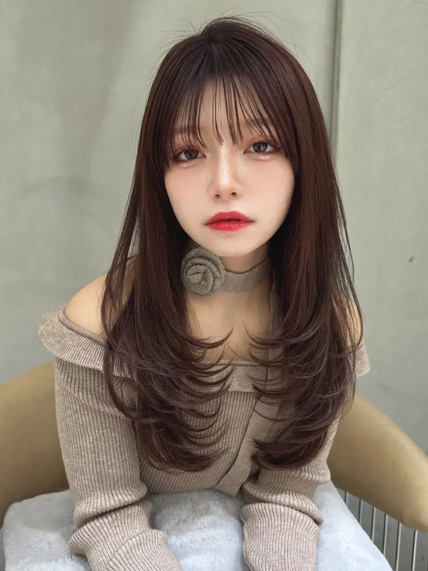 ロング レイヤーカット 栄ロングレイヤー🩵 たいちのヘアスタイル