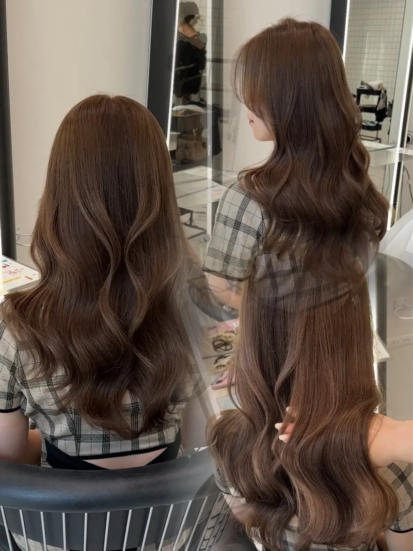 ロング カラー ベージュカラー ブリーチなしヘーゼル 🤎透明感カラー 唯のヘアスタイル