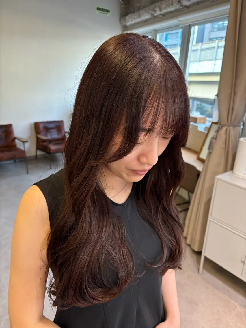 似合わせカット+暖色系カラー+リペアトリートメントの写真