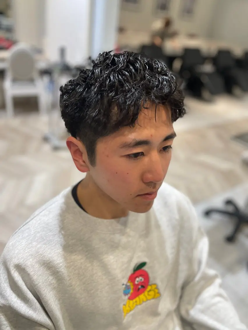 ショート パーマ メンズ カット パーマ メンズパーマ/カット / 古川 諒のヘアスタイル