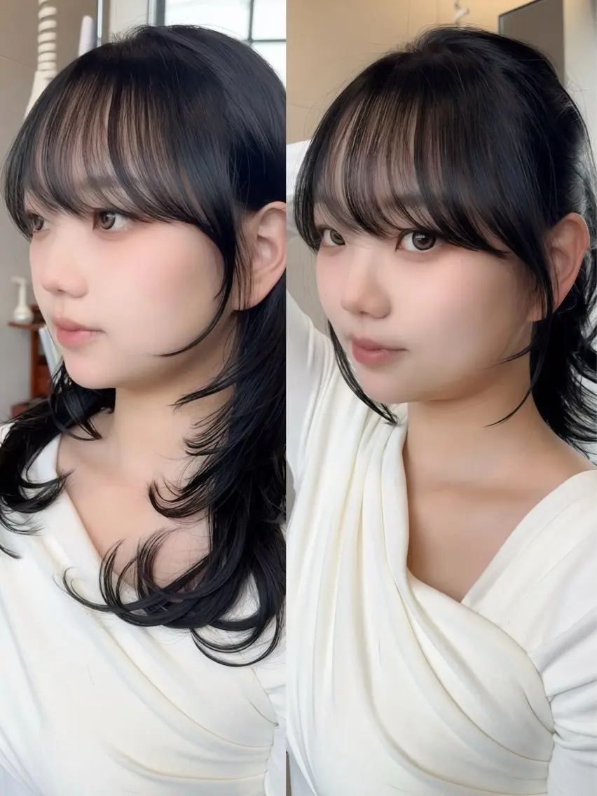 【お手軽韓国ヘア】顔周りカット+美髪ワンカラーの写真