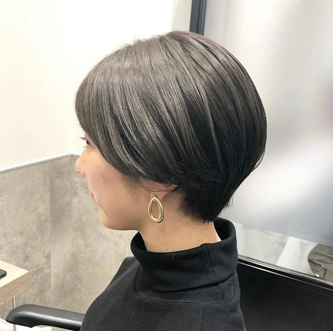 ショート カラー パーマ ヘアアレンジ メンズ キッズ マッシュ 丸みショート ショートヘア stylist 🌸 kana.のヘアスタイル