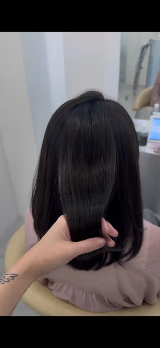 カラー RUA/ 韓国スタイル🎀🩵のヘアスタイル
