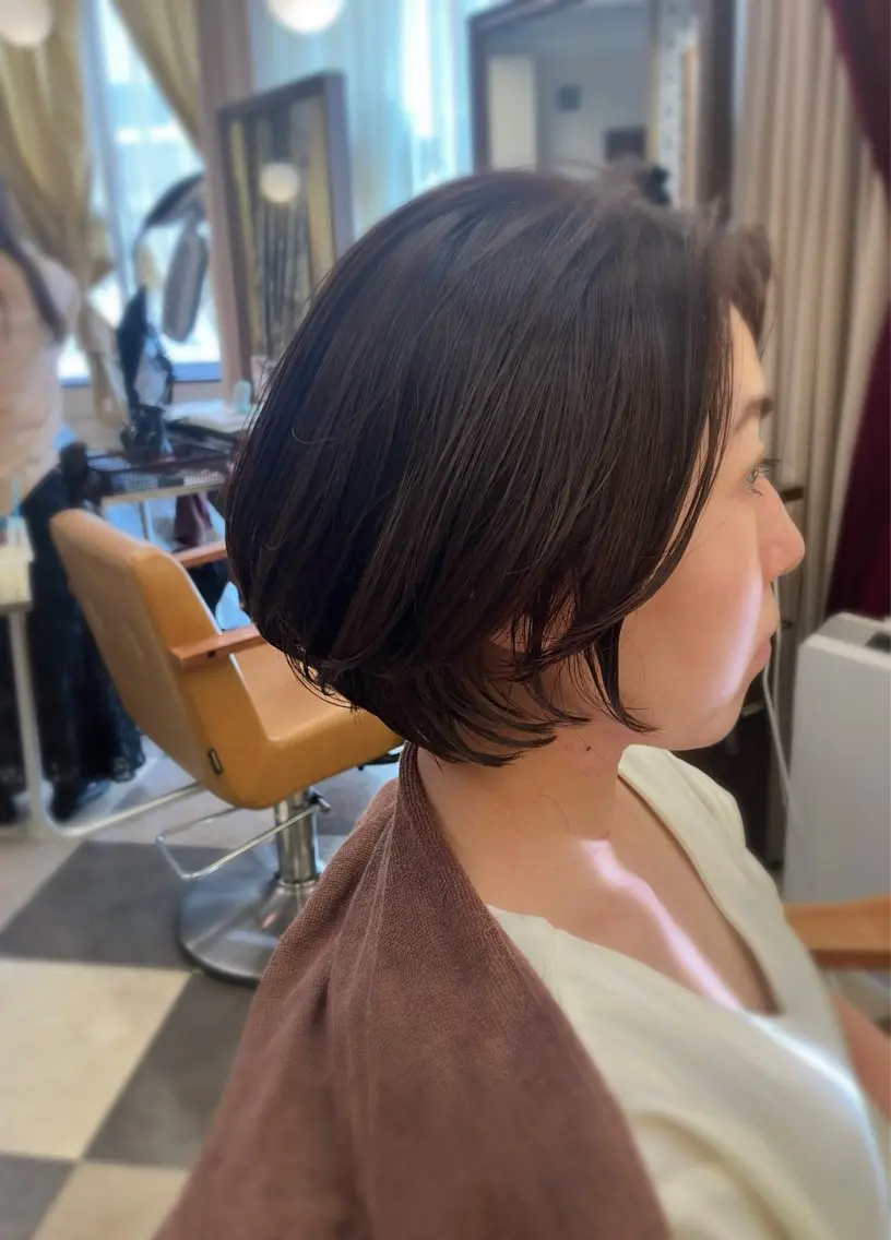 ショート ショートボブ ボブ ショートヘア 阿部 雲母のヘアスタイル