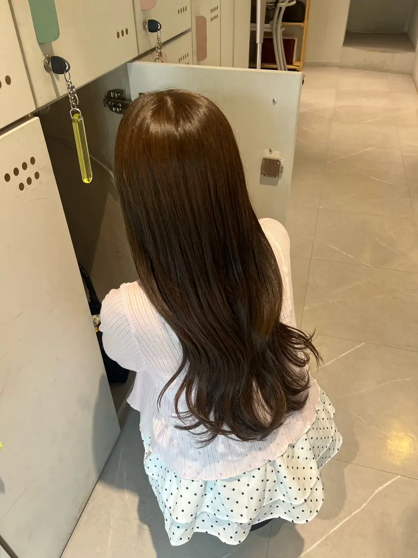 ロング カラー カット ヘアカラー トリートメント 透明感カラー/ レイヤー/折戸結菜のヘアスタイル