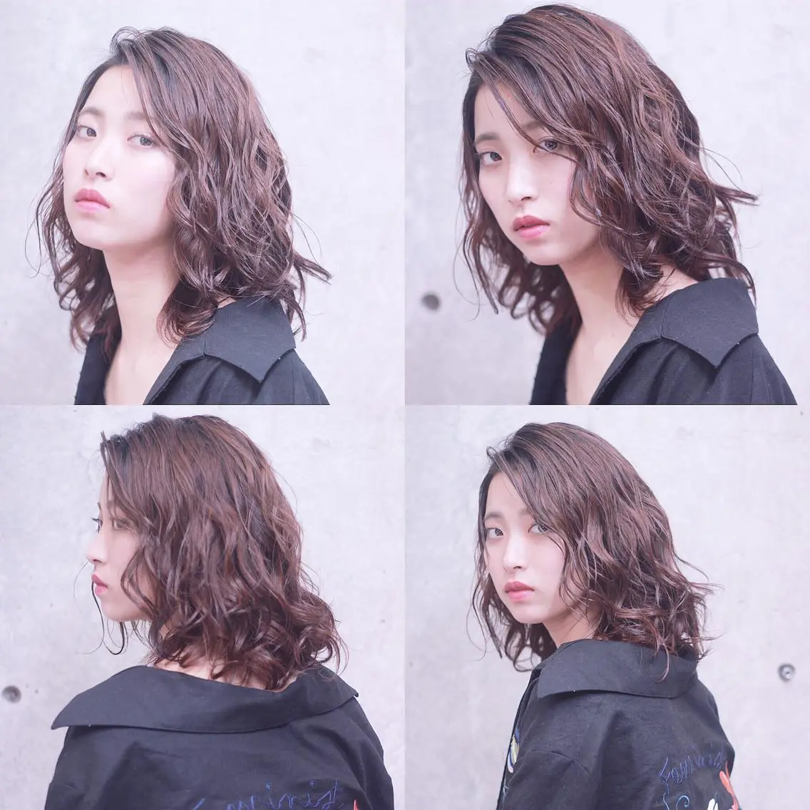セミロング カラー 及川 光のヘアスタイル