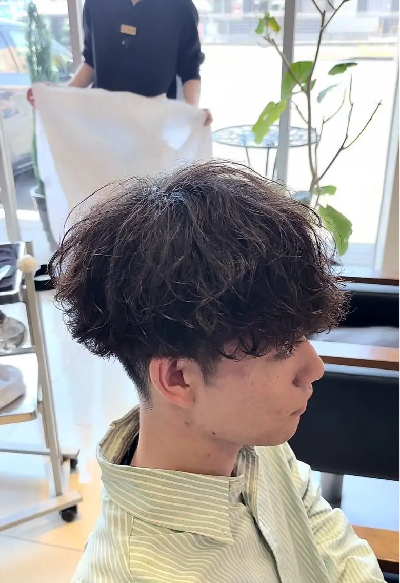 ショート パーマ カット パーマ 静岡/草薙パーマ メンズバレイヤージュのヘアスタイル