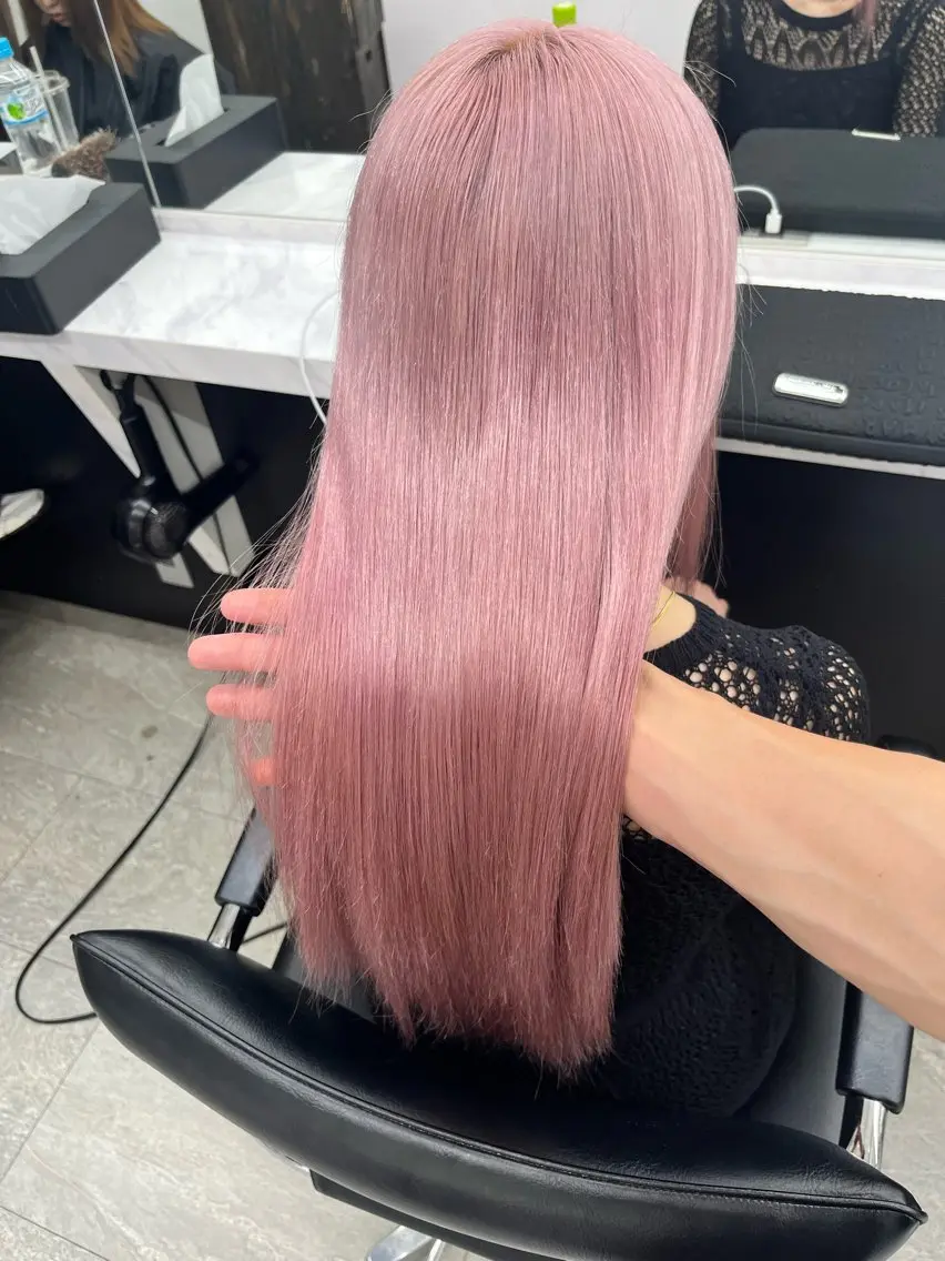 カラー カット ヘアカラー エクステ ヘアセット レン🎨ハイトーン× エクステ🎨渋谷のヘアスタイル