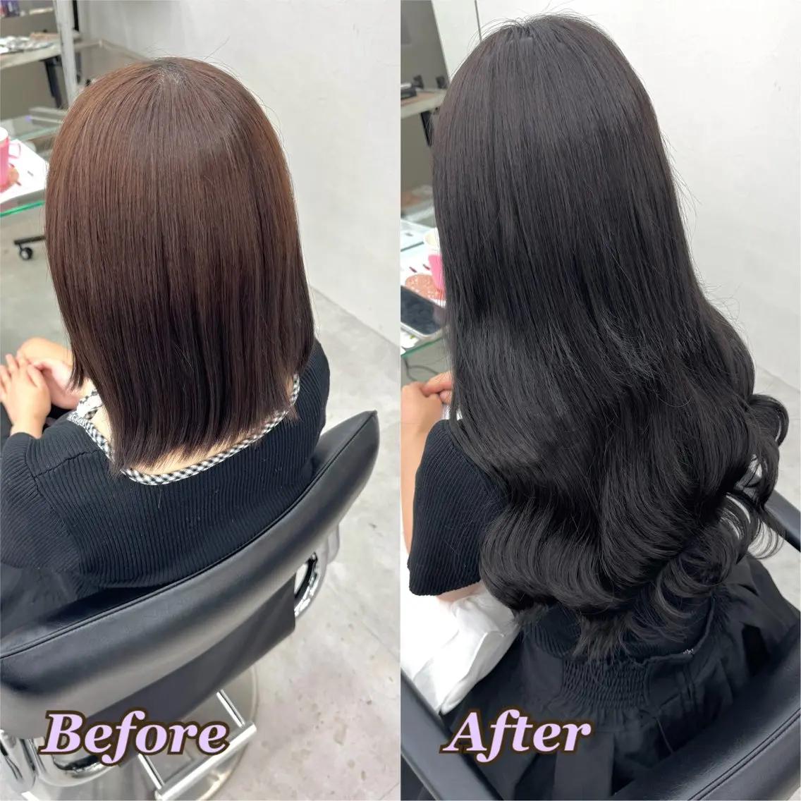 ヘアカラー エクステ ヘアメ🎀ハイトーン 🩵エクステ🪄しほのヘアスタイル