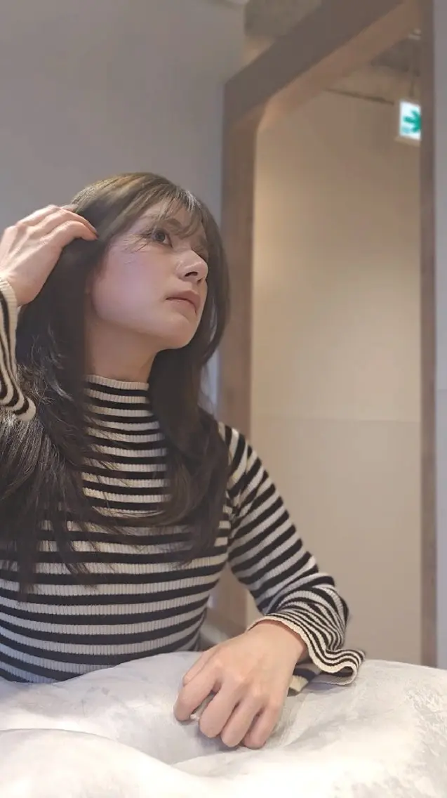 カラー セミロング ベージュカラー オリーブベージュ 顔まわりレイヤー 韓国風ヘア レイヤーカット カット ヘアカラー トリートメント 【垢抜けカラー/ 縮毛矯正】Taikiのヘアスタイル