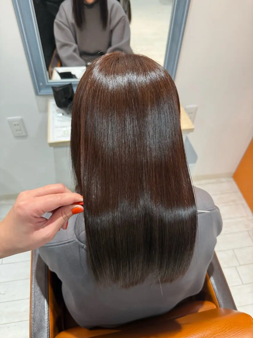 ミディアム カット 縮毛矯正 トリートメント 🍊髪質改善🍊縮毛 矯正🍊濱野紗奈🍊のヘアスタイル