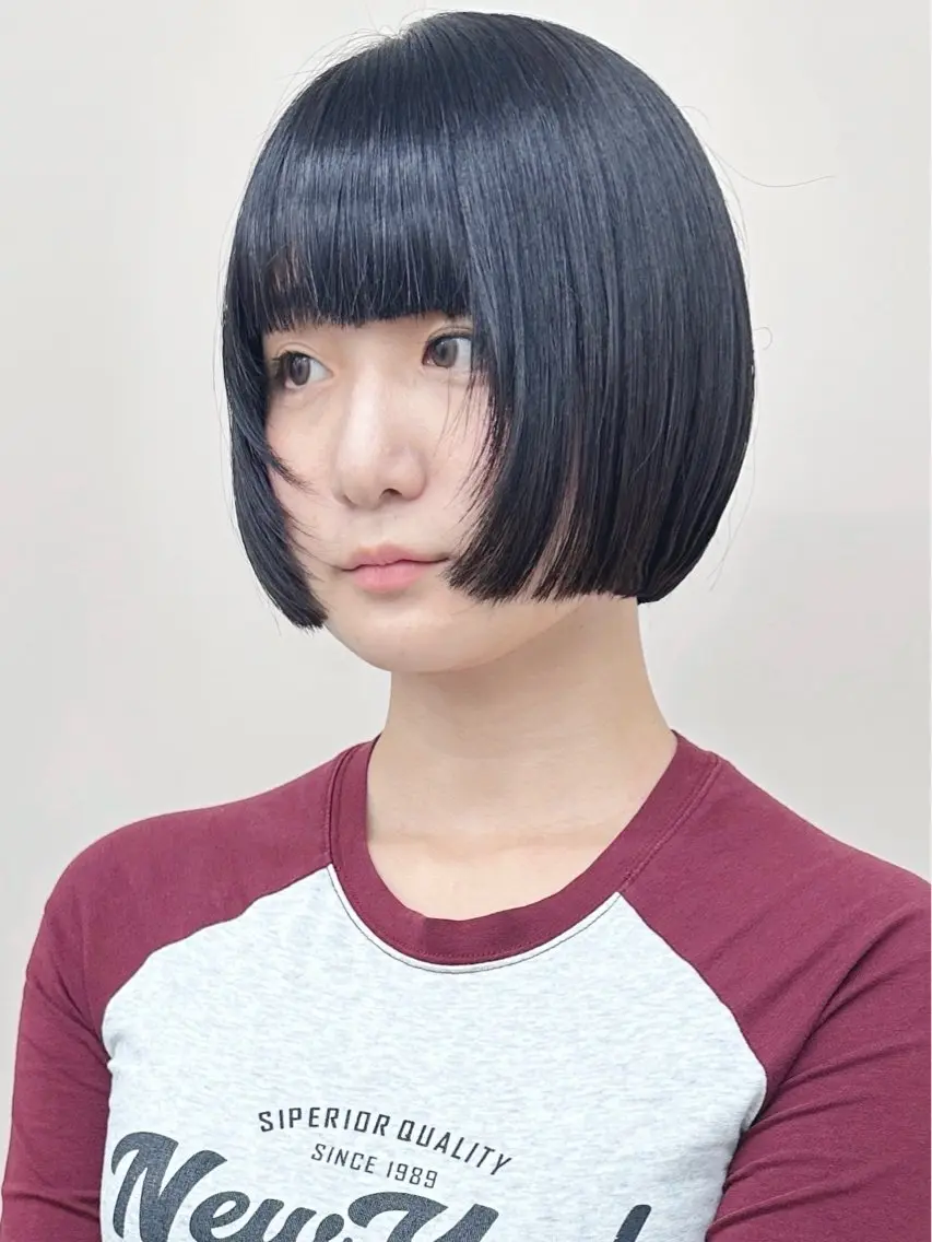 ショート カット トリートメント ボブ/ゆるふわ ボブパーマ/とういのヘアスタイル
